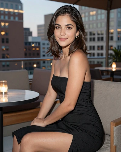 Camila, 26, from Brickell in a rooftop lounge