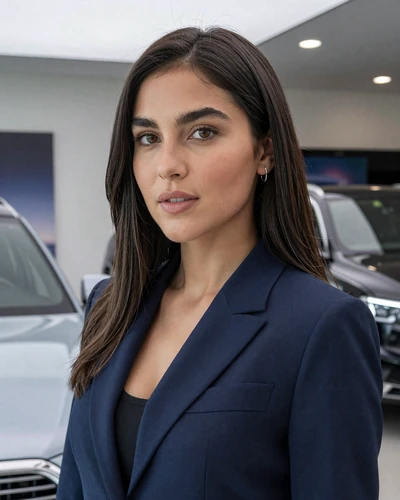 Maria, 28, a sophisticated sugar baby at a luxury car showroom