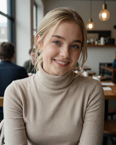 Ava, 22, a sugar baby from Capitol Hill sitting in a Seattle cafe