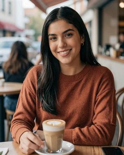 Valeria, 22, a sugar baby in San Antonio at a cafe